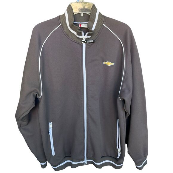 Clique Chevy Mens Jacket Extra Large XL Full Zip Gray Chevrolet Bowtie Casual - Picture 1 of 11